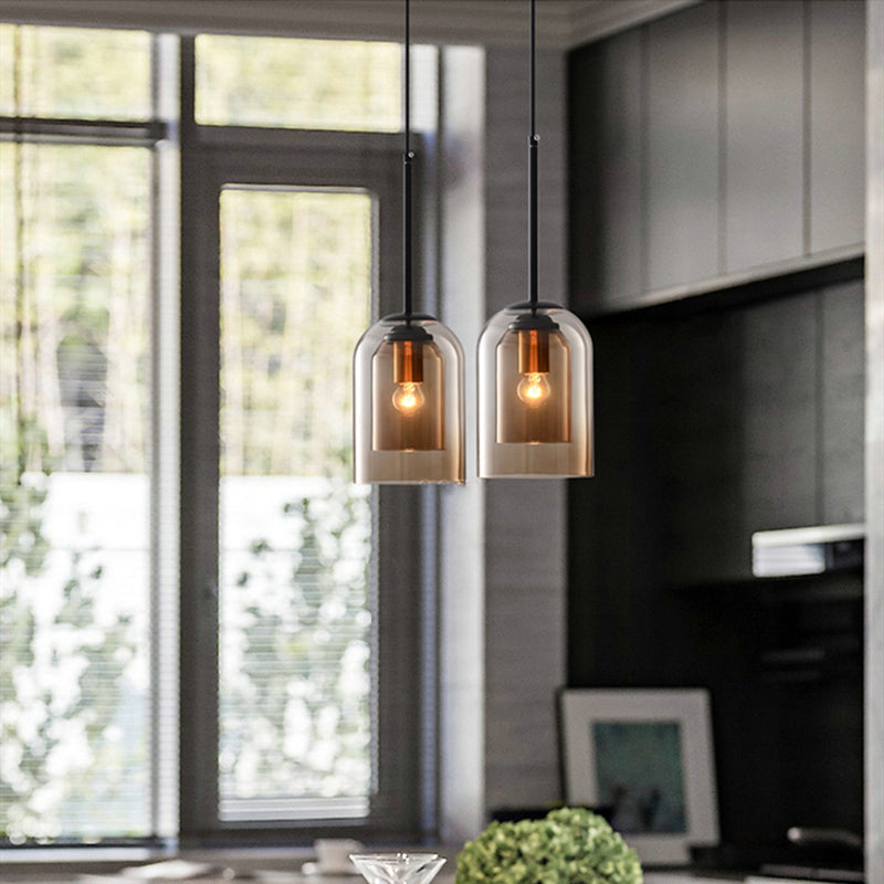 MICA | Mid-eeuwse hanglamp met dubbel glas 3