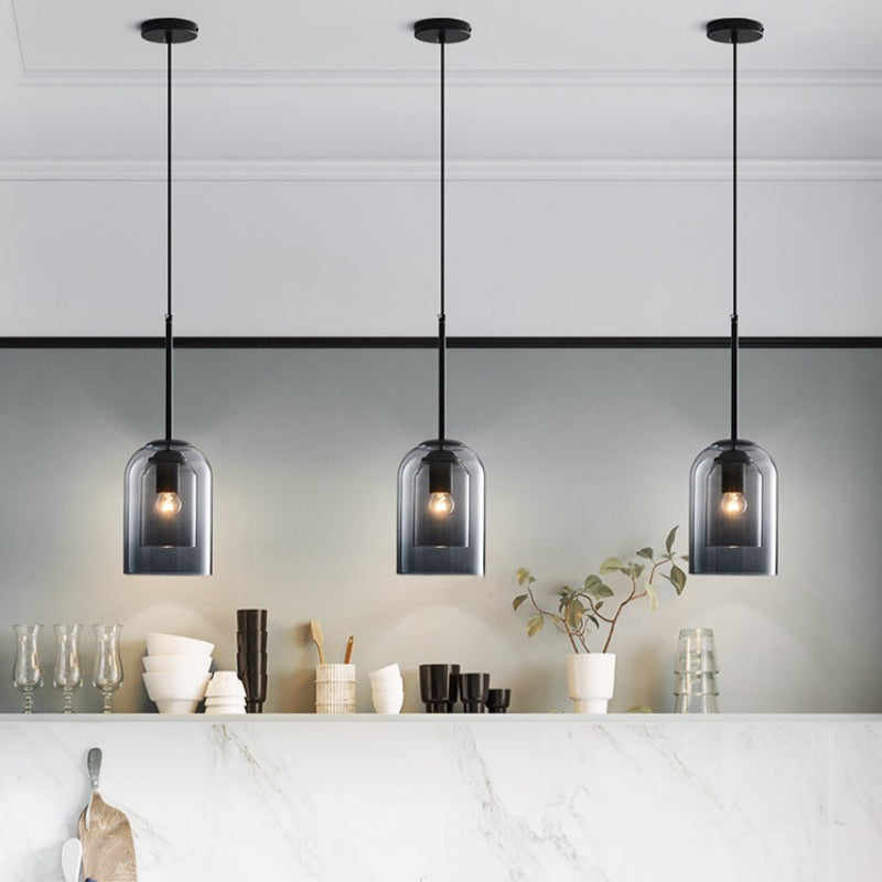 MICA | Mid-eeuwse hanglamp met dubbel glas 4