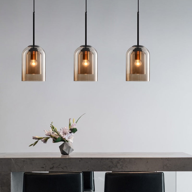 MICA | Mid-eeuwse hanglamp met dubbel glas 5