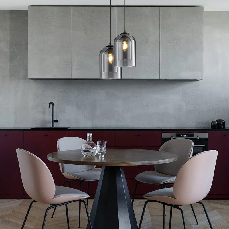 MICA | Mid-eeuwse hanglamp met dubbel glas 6