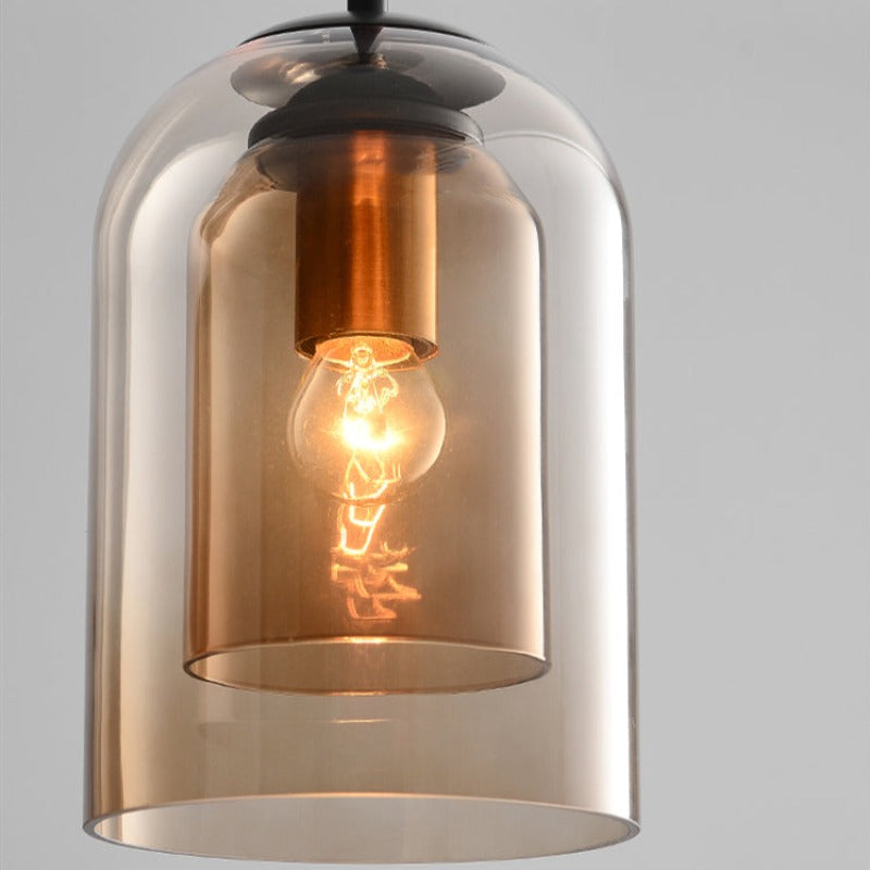 MICA | Mid-eeuwse hanglamp met dubbel glas 8