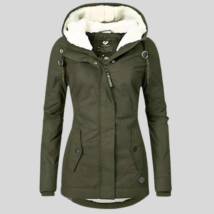 Lange, geïsoleerde waterdichte jas – Stijlvolle winterjas voor dames