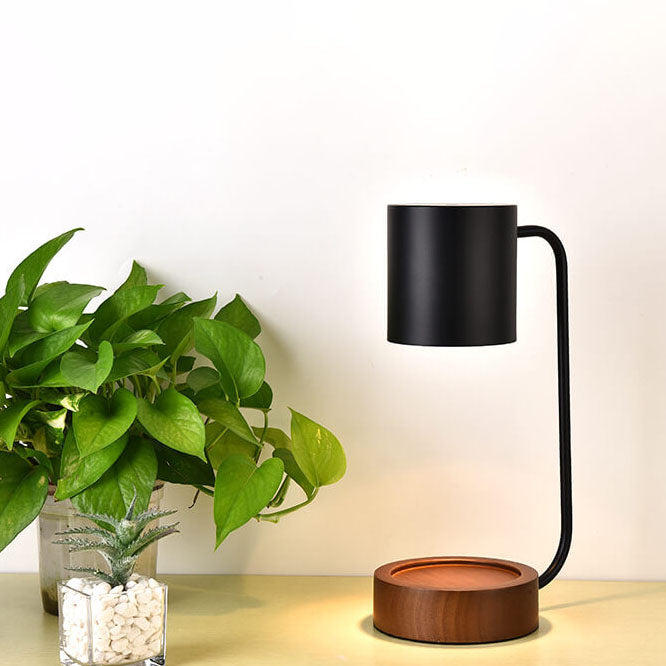 Minimalistische tafellamp | Houten en metalen dimbare lamp 1