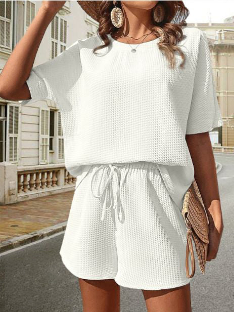 Luna - Comfortabele Tweedelige Set met Korte Mouwen Top en Short voor Dames