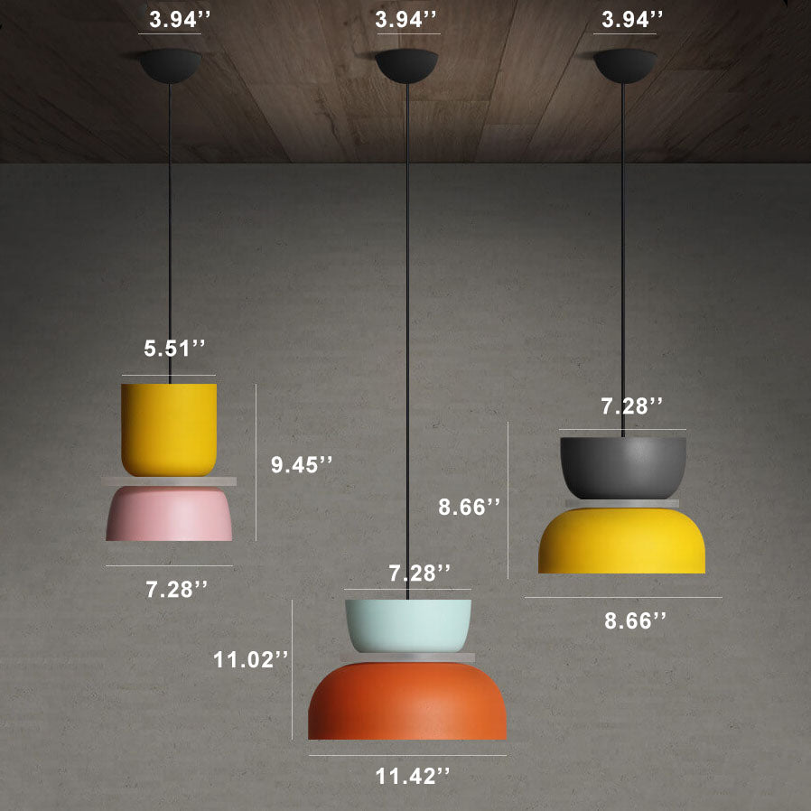 Noordse verlichting | Kleurrijke LED-hanglamp voor woonkamer, eetkamer en slaapkamer 4