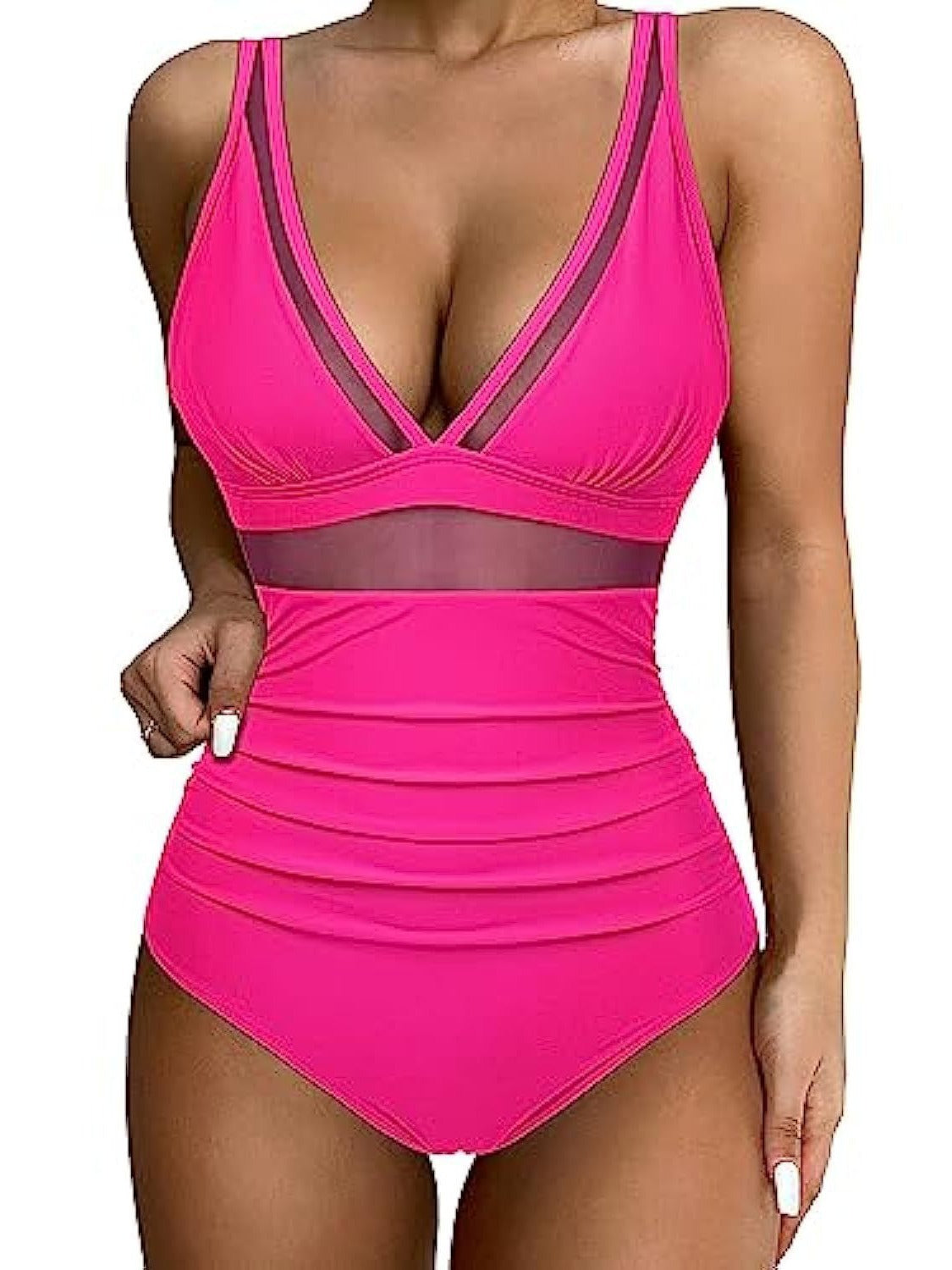 Samantha - Elegant en Vrouwelijk Eendelig Badpak met Hoge Taille - Corrigerende Buik