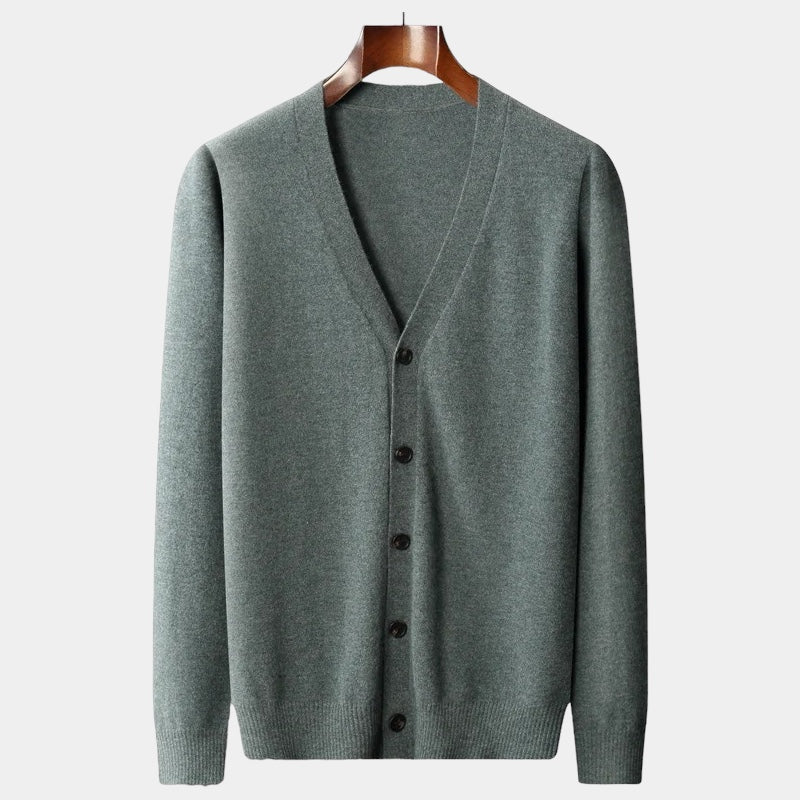 OUD GELD | 100% Merinowol cardigan met anti-pilling en tijdloze stijl 0
