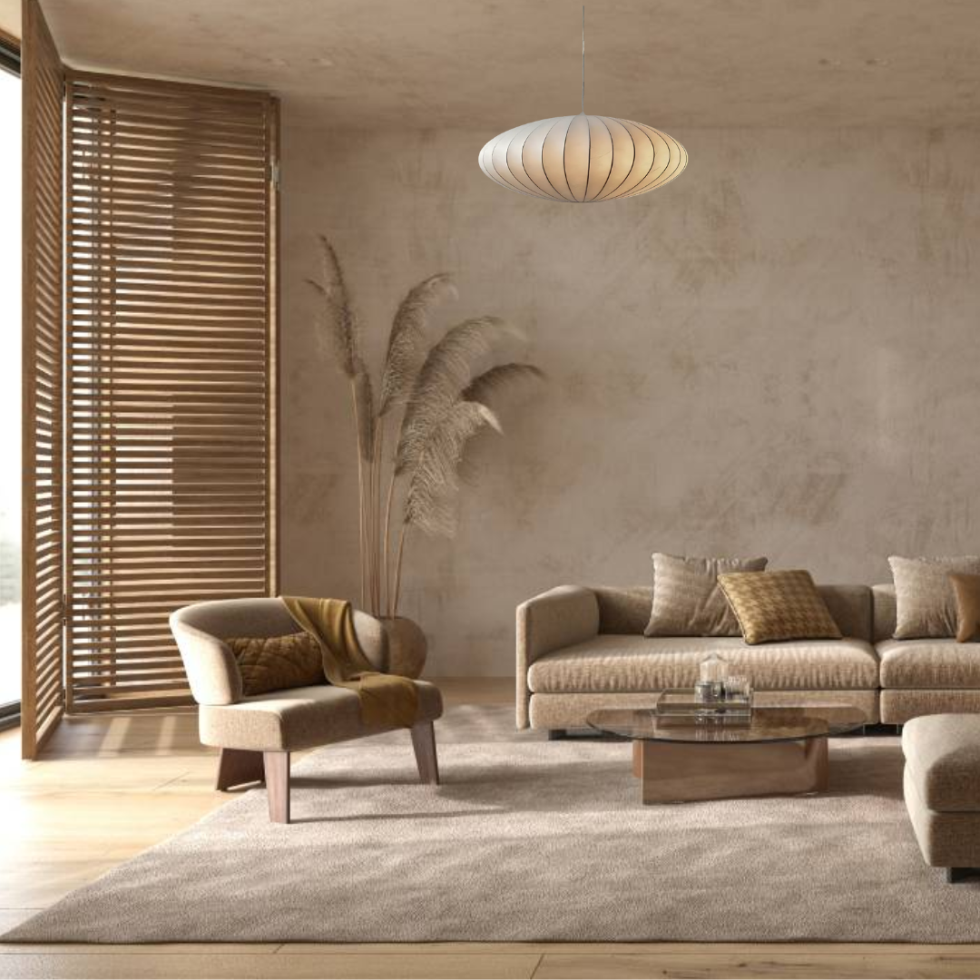 Japandi siliconen geplooide hanglamp - moderne minimalistische verlichting