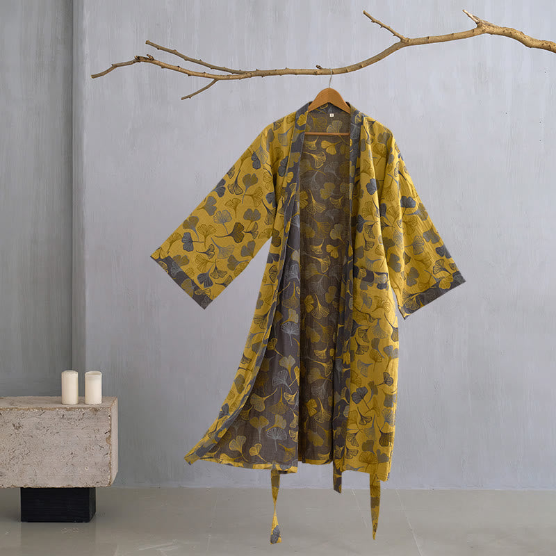 Ownkoti | Ginkgo Biloba katoen kimono-jas 11
