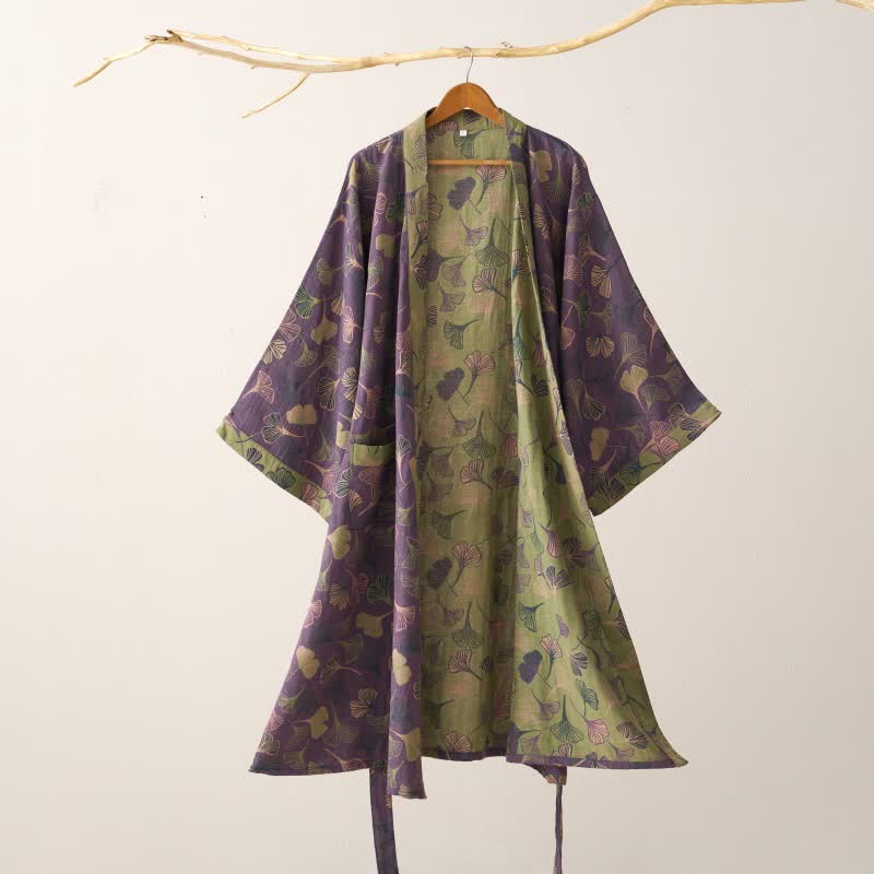 Ownkoti | Ginkgo Biloba katoen kimono-jas 3