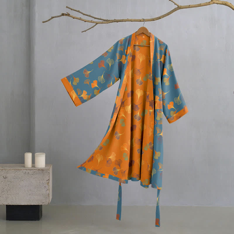 Ownkoti | Ginkgo Biloba katoen kimono-jas 9