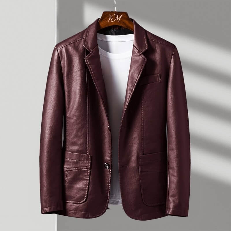 Op maat gemaakt, in Italië vervaardigd eco-leren jack – herenbovenkleding