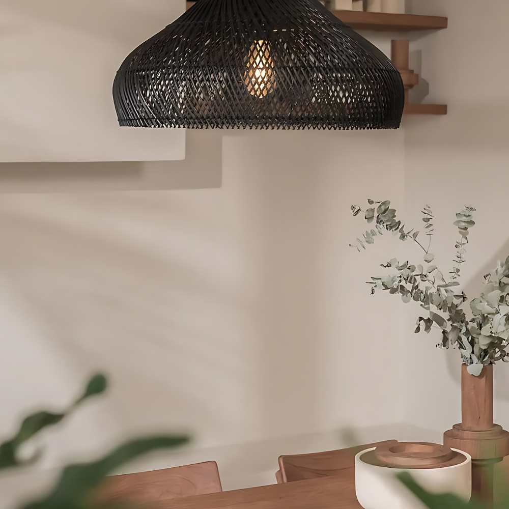 Retro Boheemse | Handgeweven rattan hanglamp 3