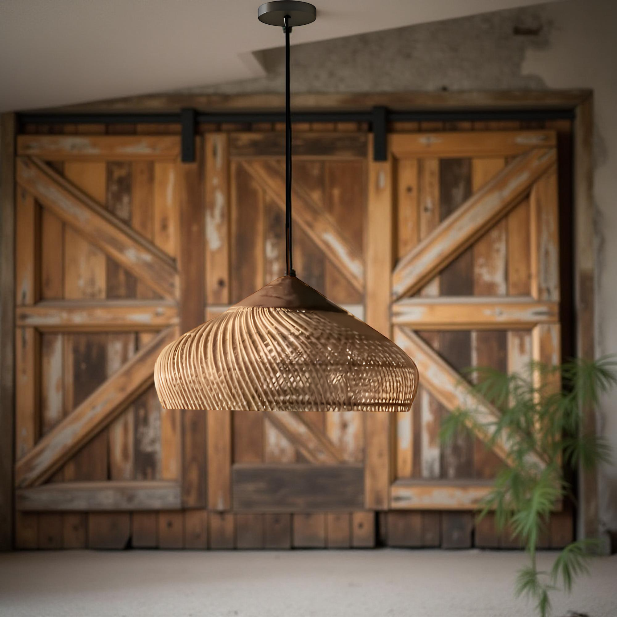 Retro Boheemse | Handgeweven rattan hanglamp 8