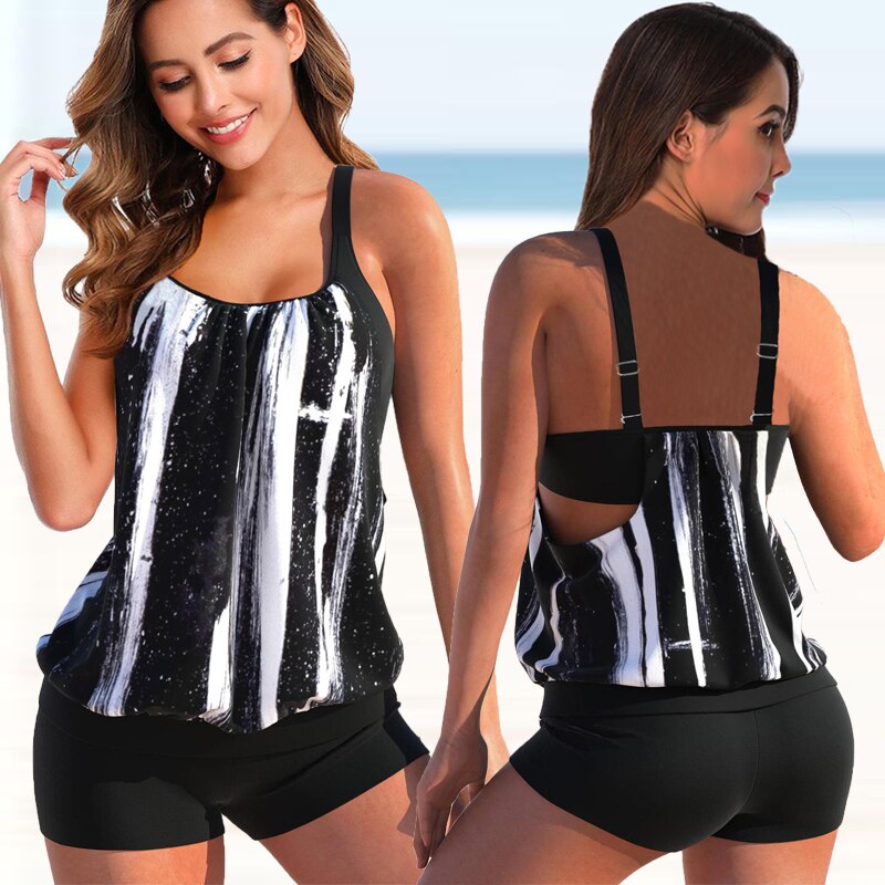 Lucy - Tankini Zwemkleding Set met Verstelbare Bandjes