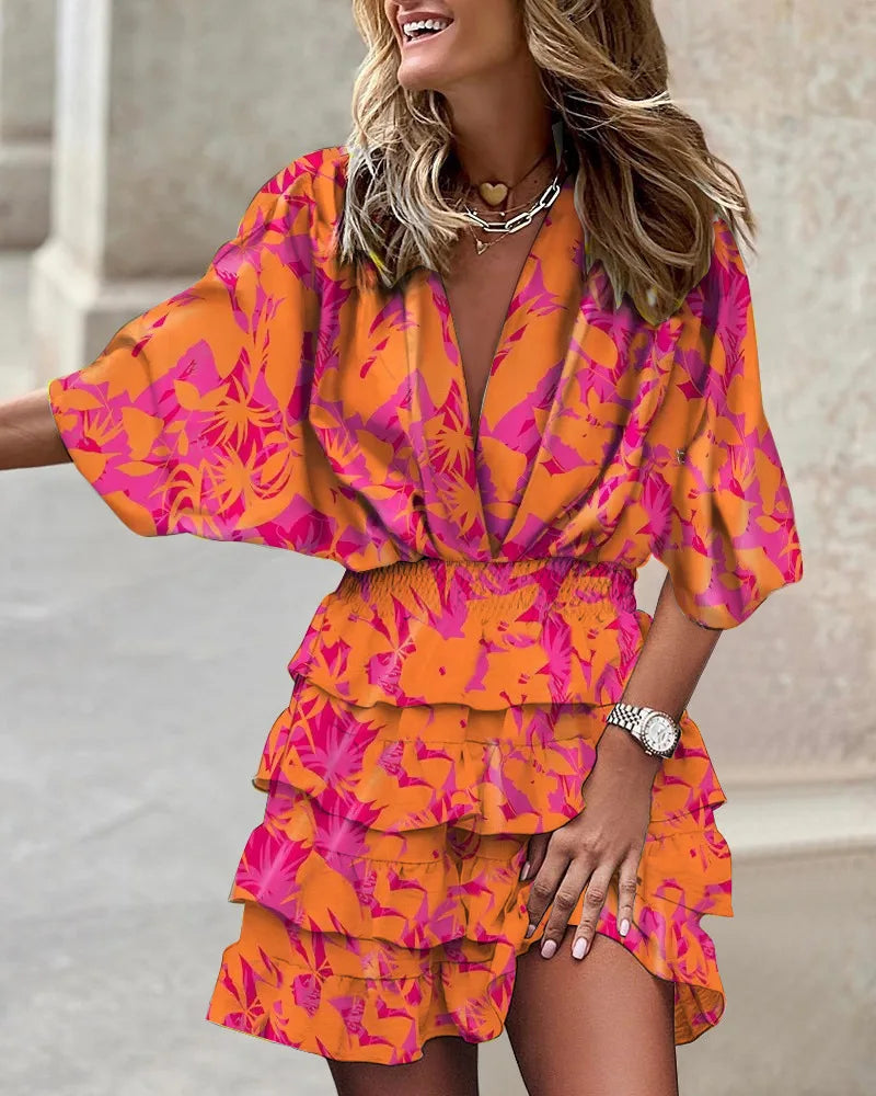 Jasmia Jurk - Stijlvolle mini jurk met print