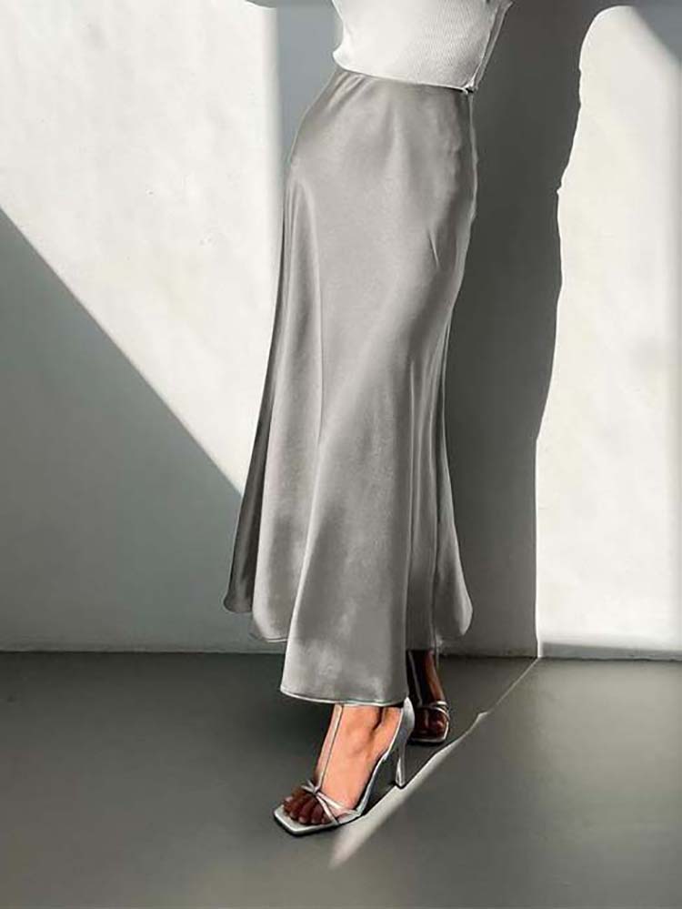 Katriane - De elegante satijnen midirok