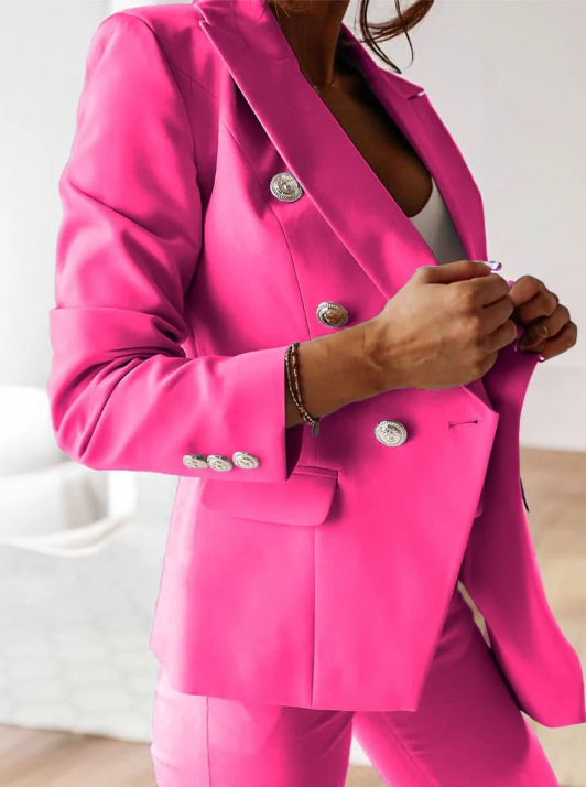 Elegante, gecoördineerde set van twee stukken – chique luxe-ensemble voor dames
