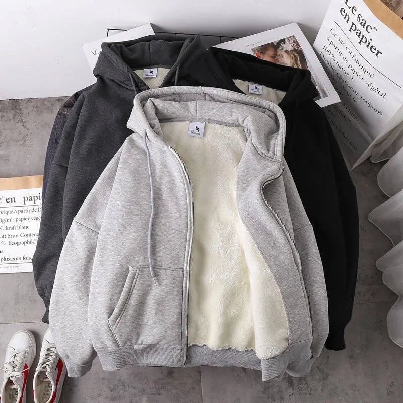 Ava - Winterhoodies Effenkleurige hoodies voor dames
