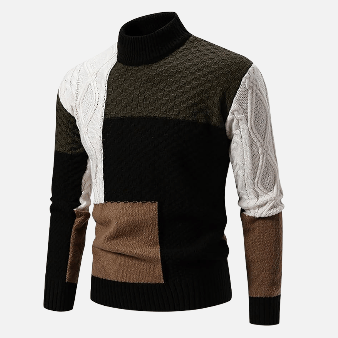 Losse patchwork coltrui voor heren – Lichtgewicht en comfortabel als laagjes