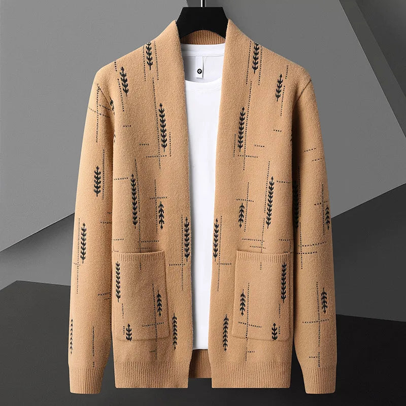Vendici | Gebreide cardigan met erfgoedprint 0