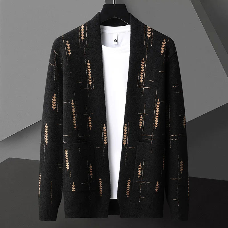 Vendici | Gebreide cardigan met erfgoedprint 1