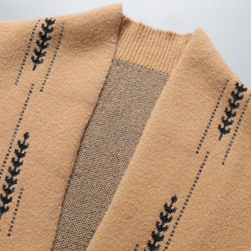 Vendici | Gebreide cardigan met erfgoedprint 4
