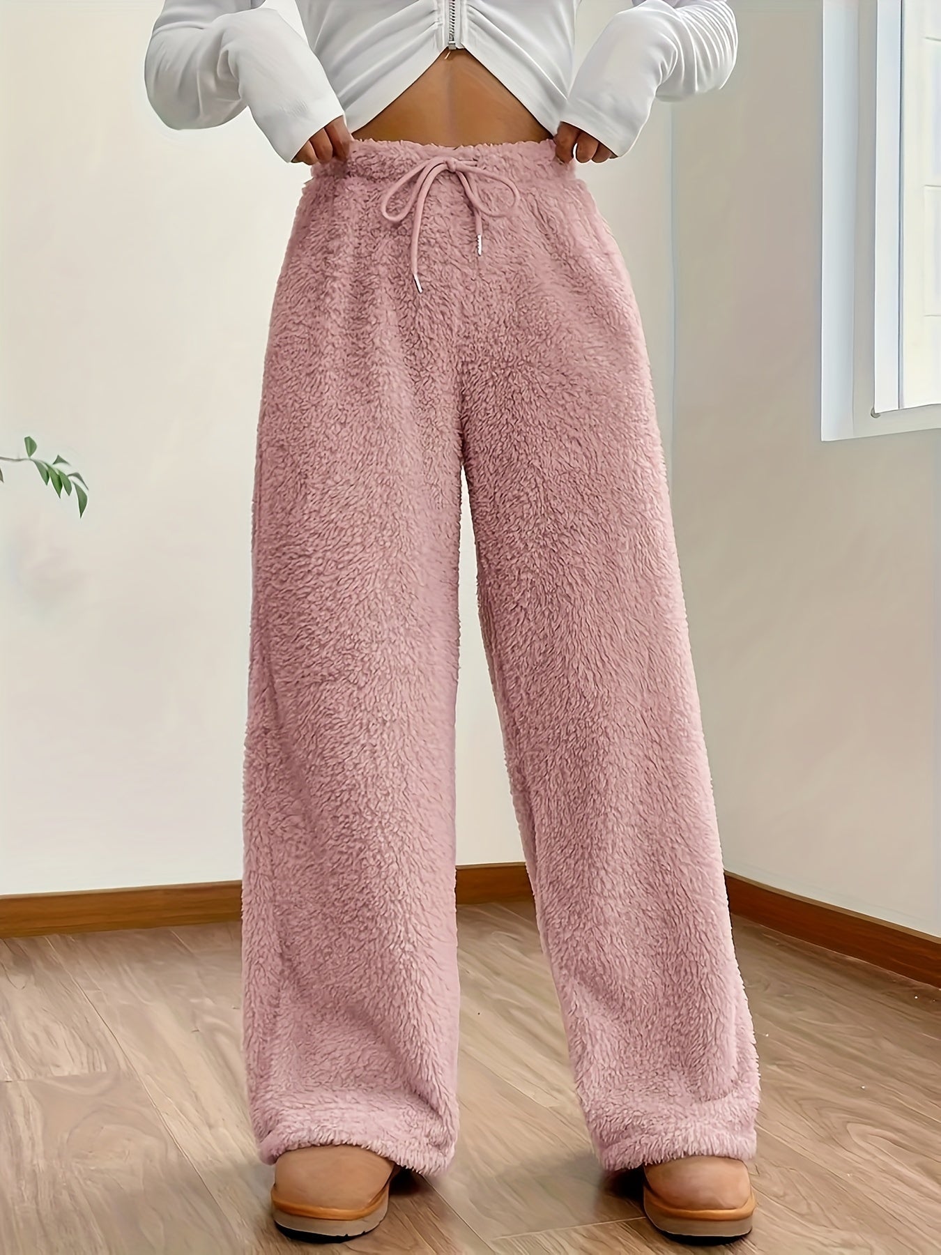 Serena – Comfortabele en Zachte Teddy Sherpa Broek voor Dames