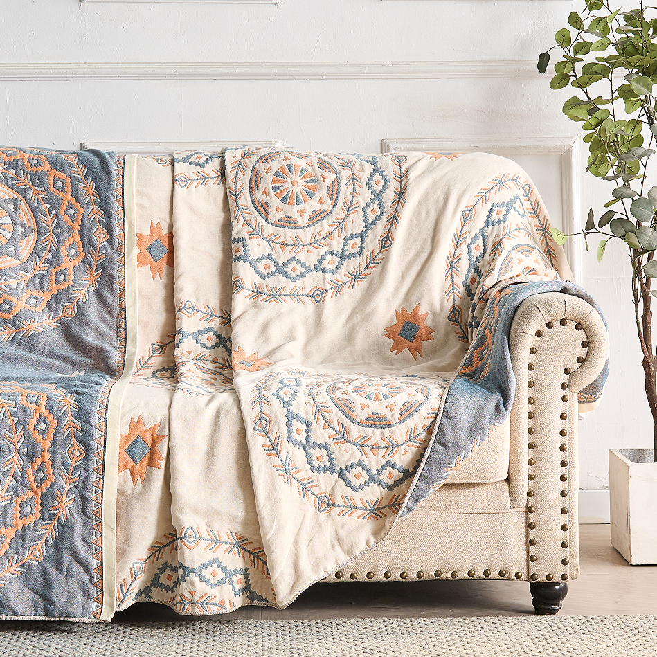 Mandala katoenen Boho deken – lichtgewicht artistieke decoratie