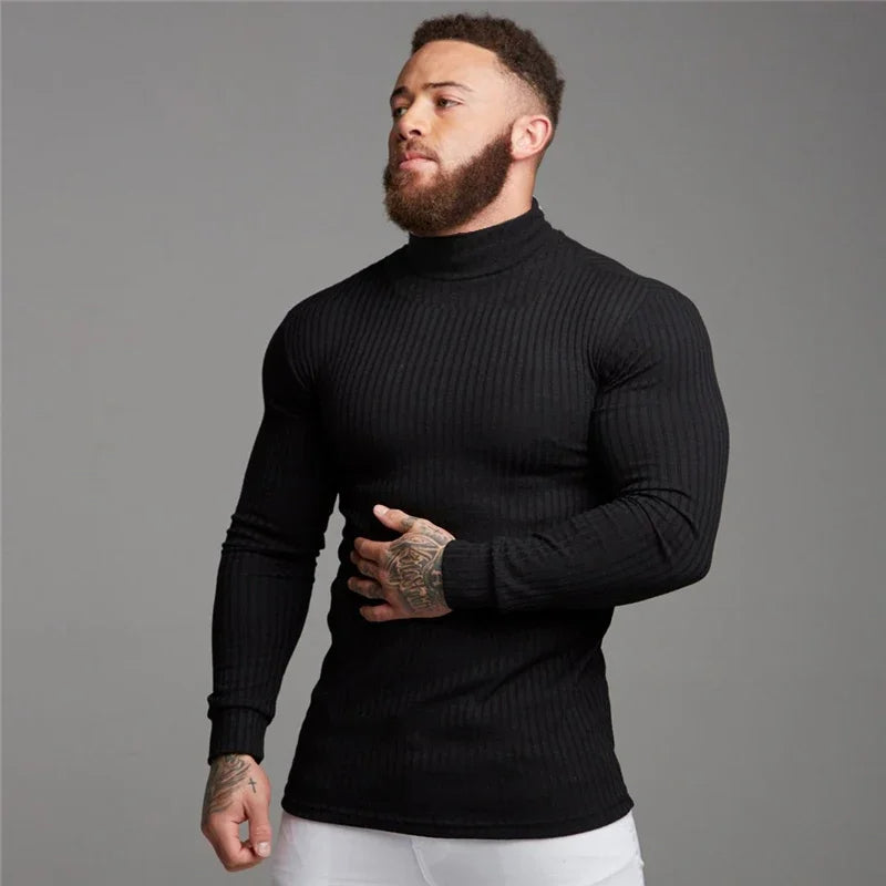 Strak en ademend, nauwsluitend coltrui-shirt – onmisbaar voor heren