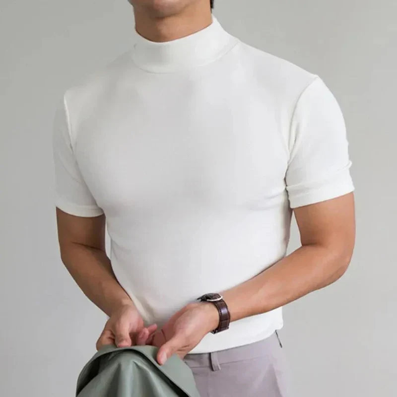 Eenvoudig comfortabel coltrui-shirt voor heren - eenvoudig dagelijks te dragen