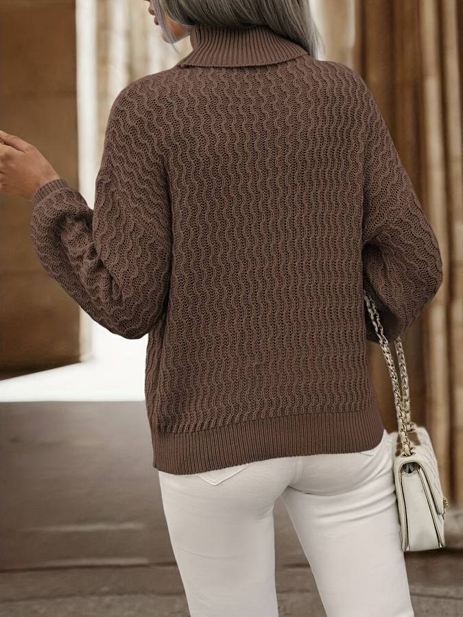 Gebreide coltrui met textuur – comfortabele, elegante laag voor dames