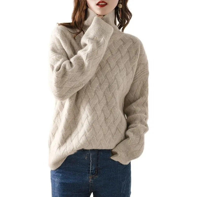 Zachte, lichtgewicht gebreide coltrui - comfortabele top voor dames