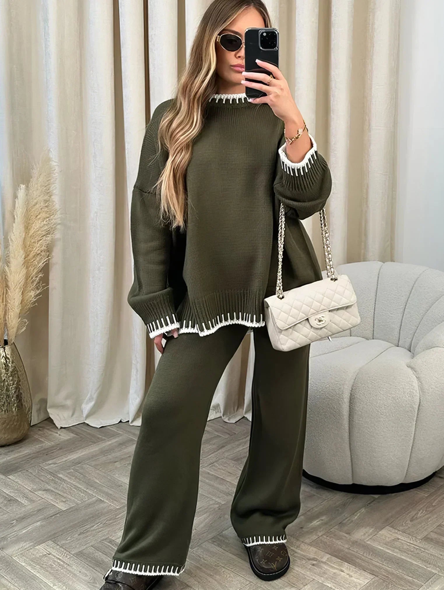 lounge.set.co-ord set. loungewear set. gebreid