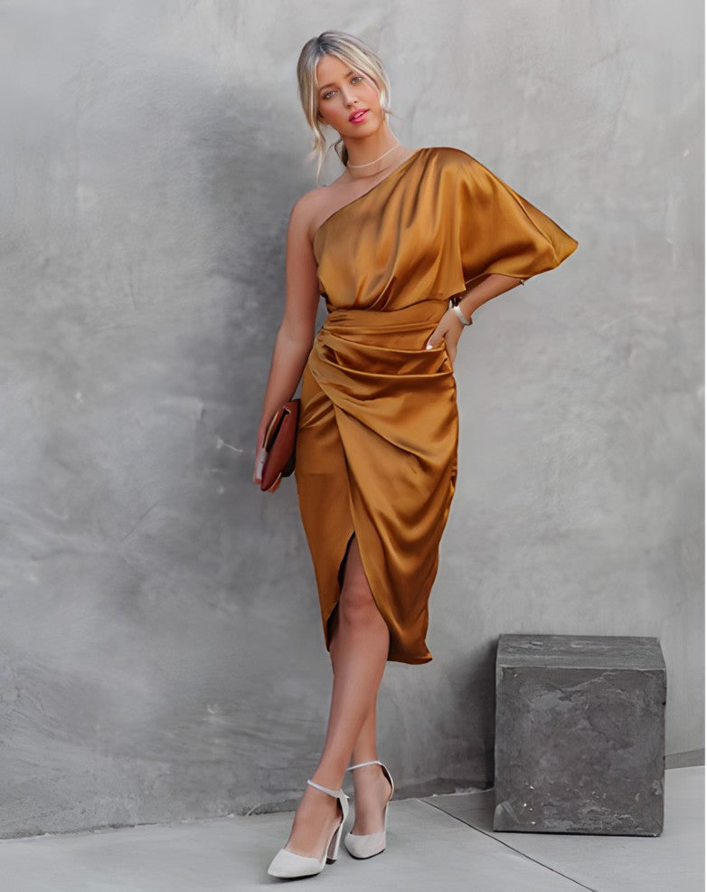 Arabella - elegant cocktailjurk met één schouder