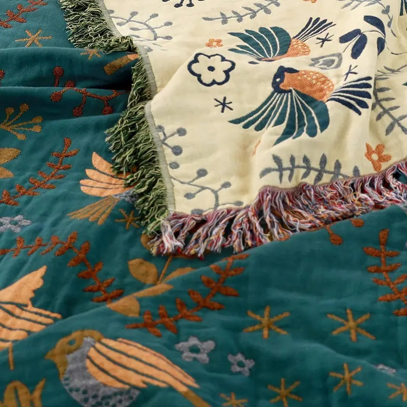 Omkeerbare Scandinavische katoenen deken – Gezellige decoratieve laag