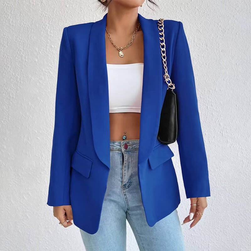 Elegante, op maat gemaakte lange blazer – Strakke dameskleding