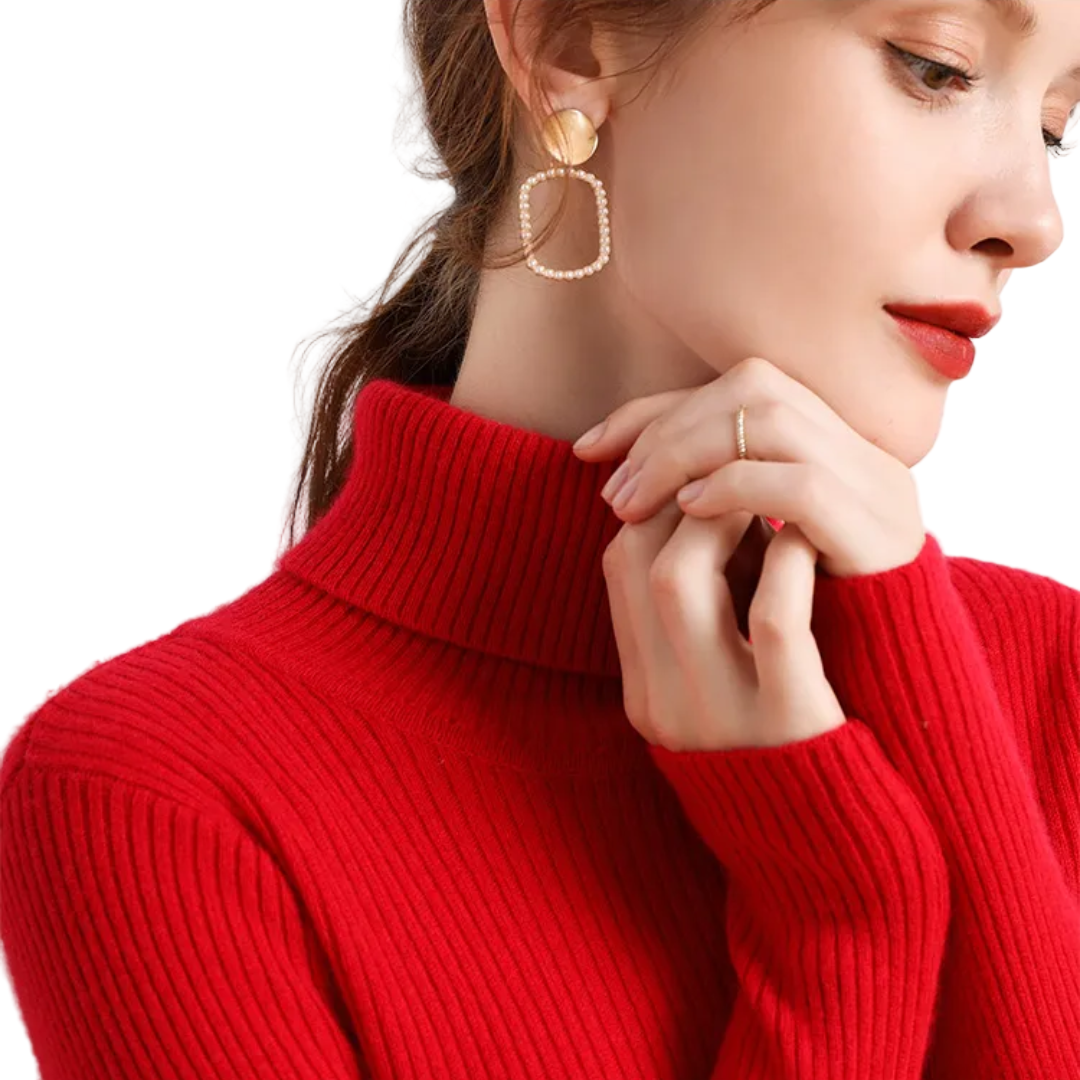 Zachte kasjmier coltrui voor dames – lichtgewicht luxe laag