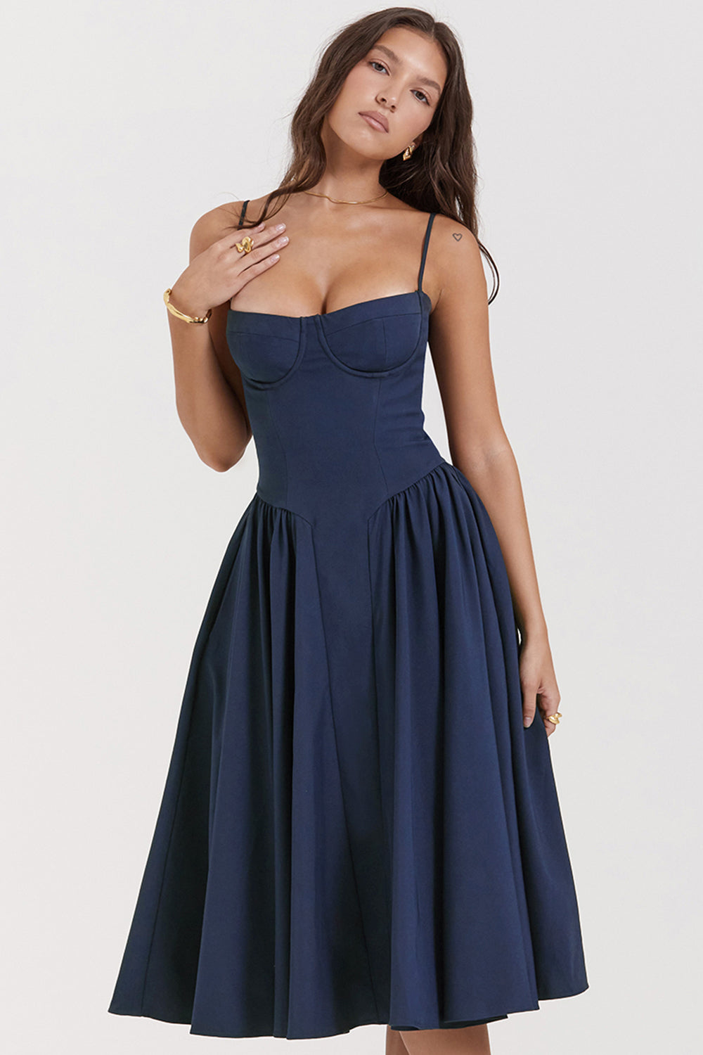 Soraya Dress - Elegante Corset Midi Jurk