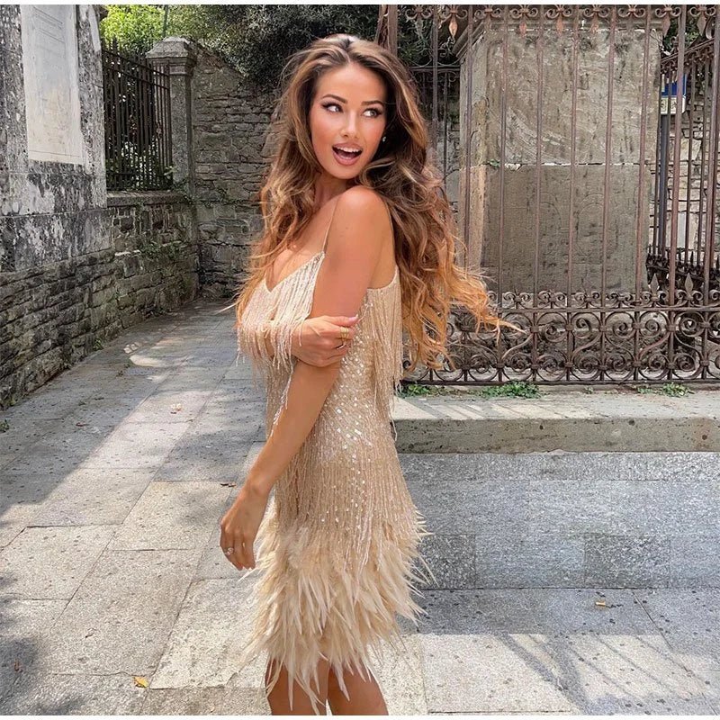 Aurora – Glamoureuze Cocktailjurk met Pailletten voor Dames