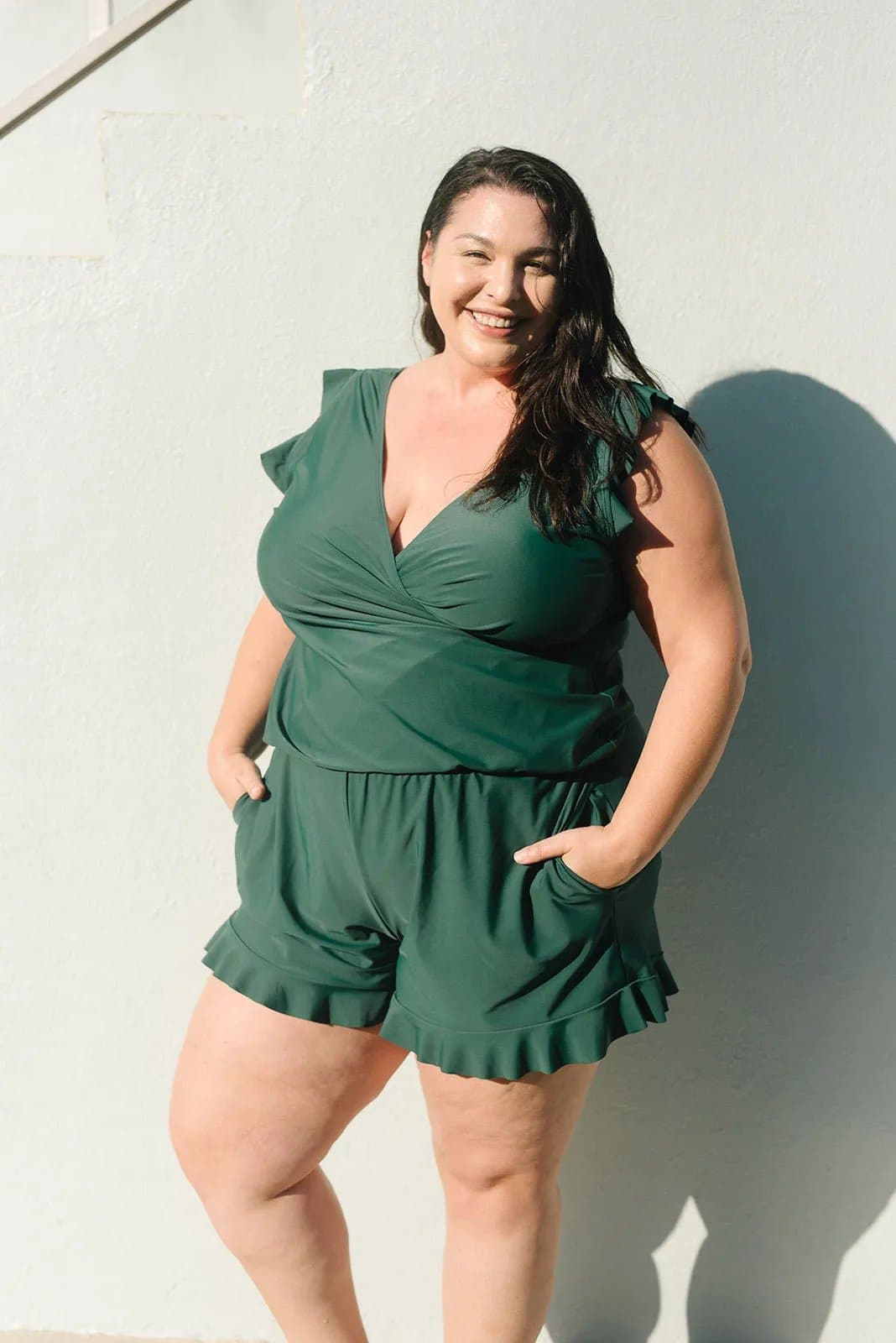 Fenna - Comfortabel Badpak met V-Hals en Short