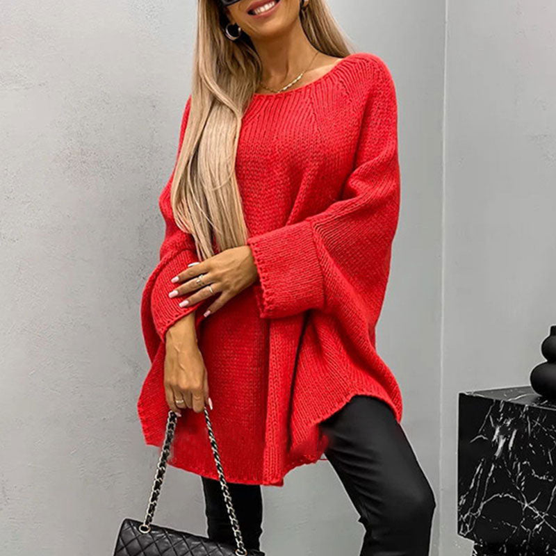 Loelle - Oversized Gebreide Trui met Ronde Hals