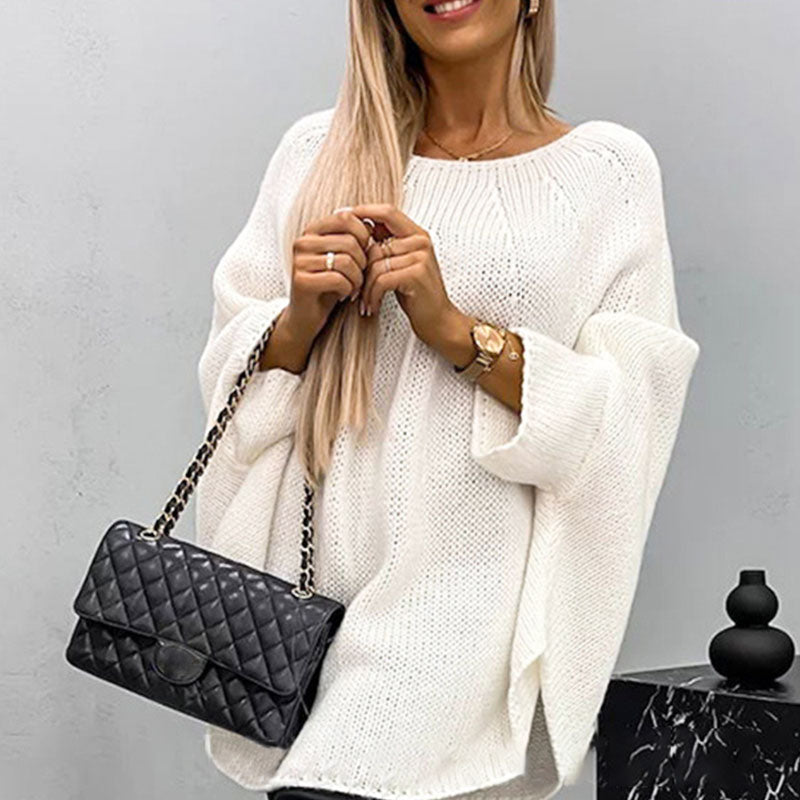 Loelle - Oversized Gebreide Trui met Ronde Hals
