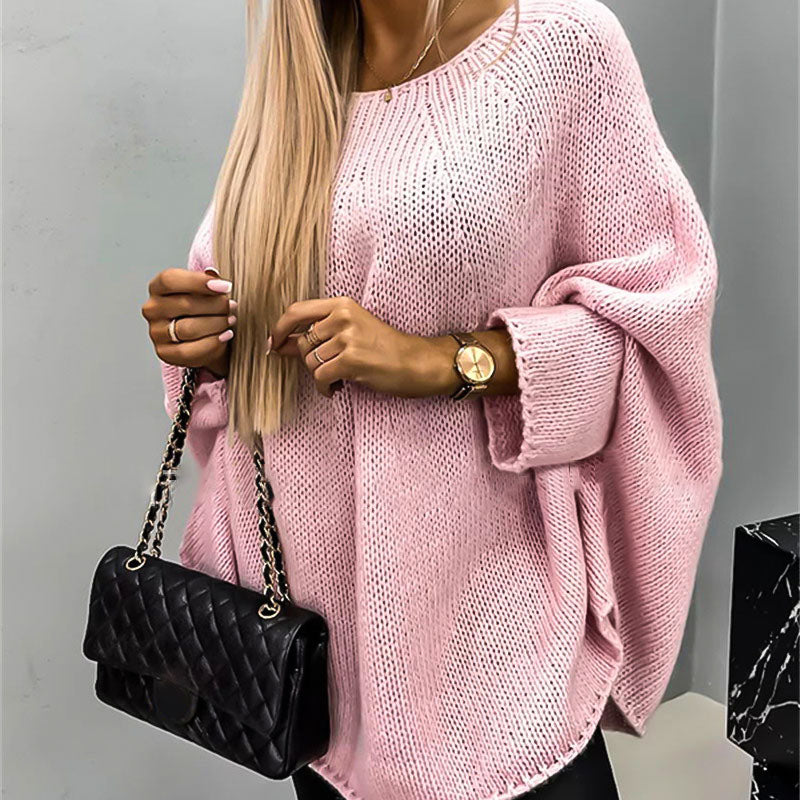 Loelle - Oversized Gebreide Trui met Ronde Hals