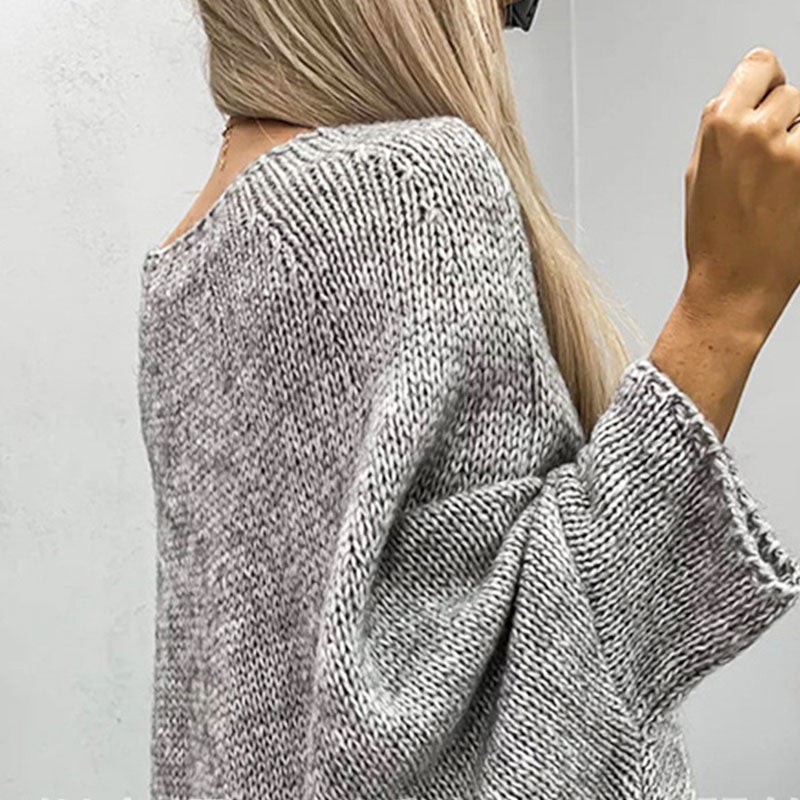 Loelle - Oversized Gebreide Trui met Ronde Hals