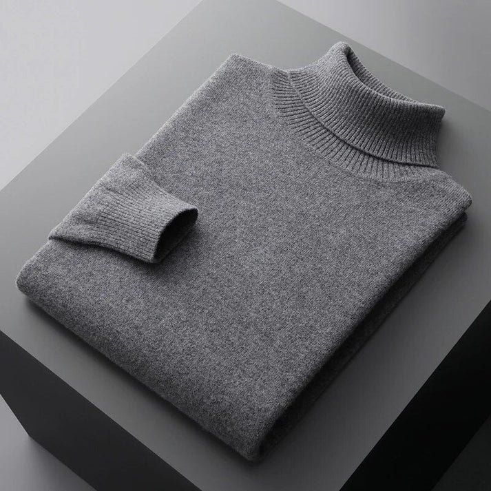 Hoogwaardige kasjmier coltrui voor heren - tijdloos, elegant ontwerp