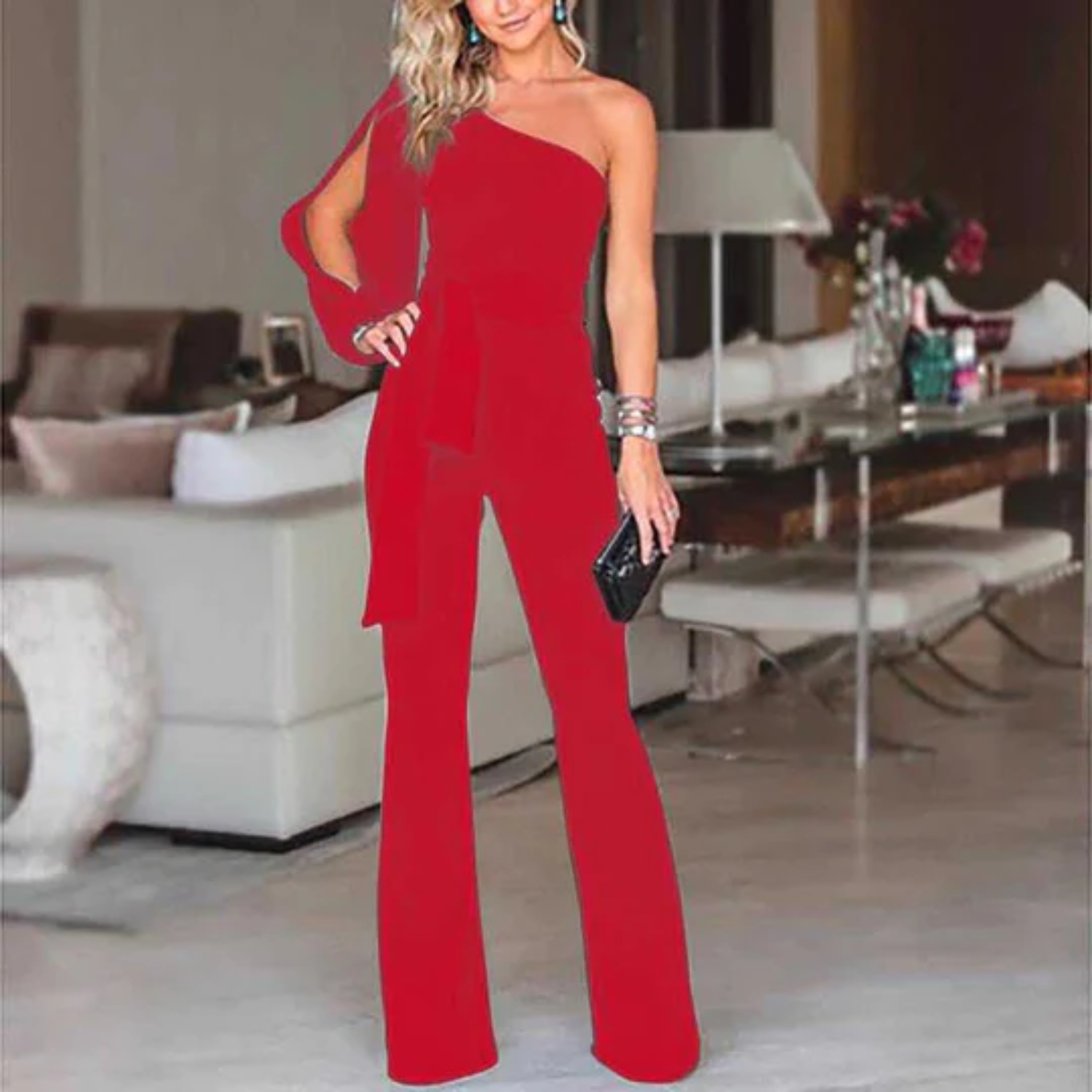 Leanna - Stijlvol en Chique Jumpsuit met One-Shoulder