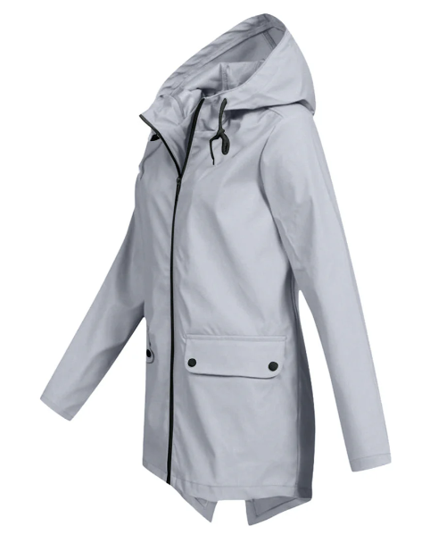 Chiara - Elegante Lange Regenjas met Capuchon