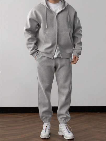 Sawyer - Set van effen hoodie en broek voor heren