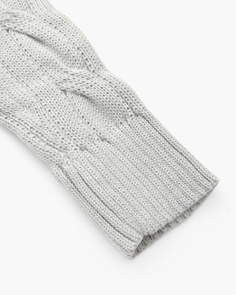 Victoria Mae | Kabelgebreide trui met halve rits